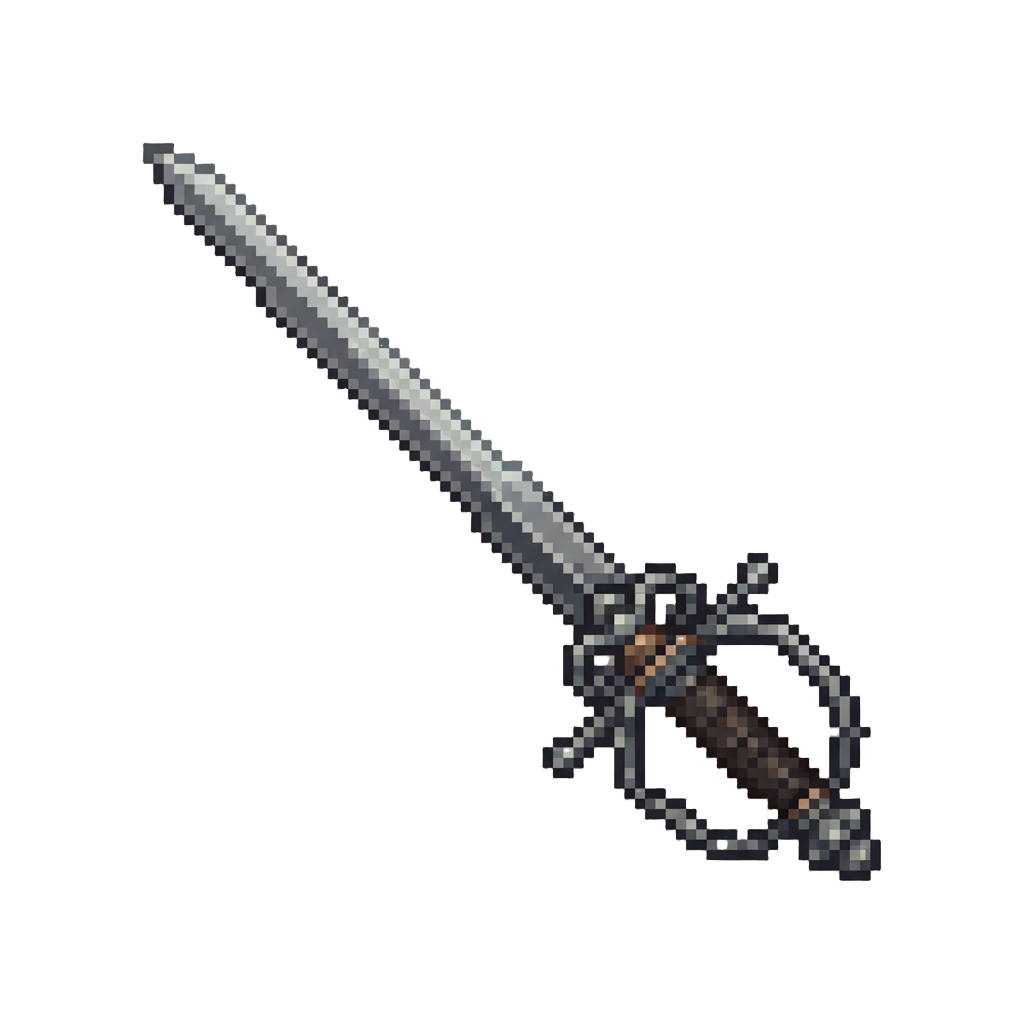 A Polished Antique Silvered Vibro-rapier