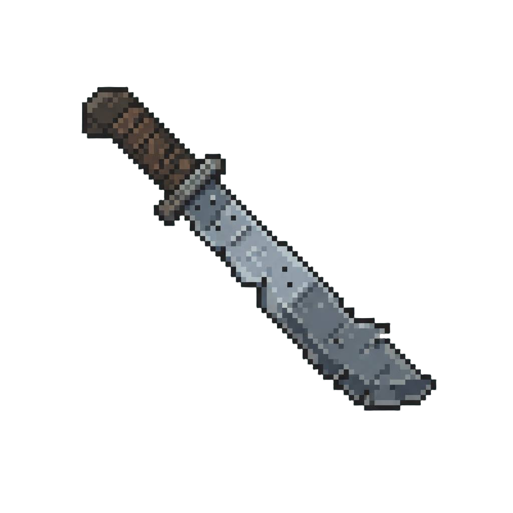 A Reinforced Scrap-alloy Jagged Machete