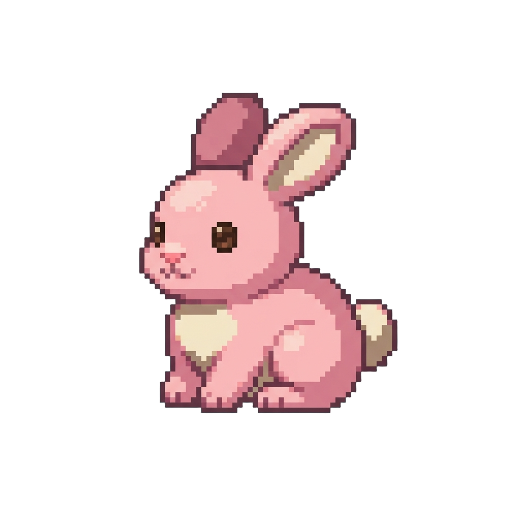 A Cute Pink Bunny