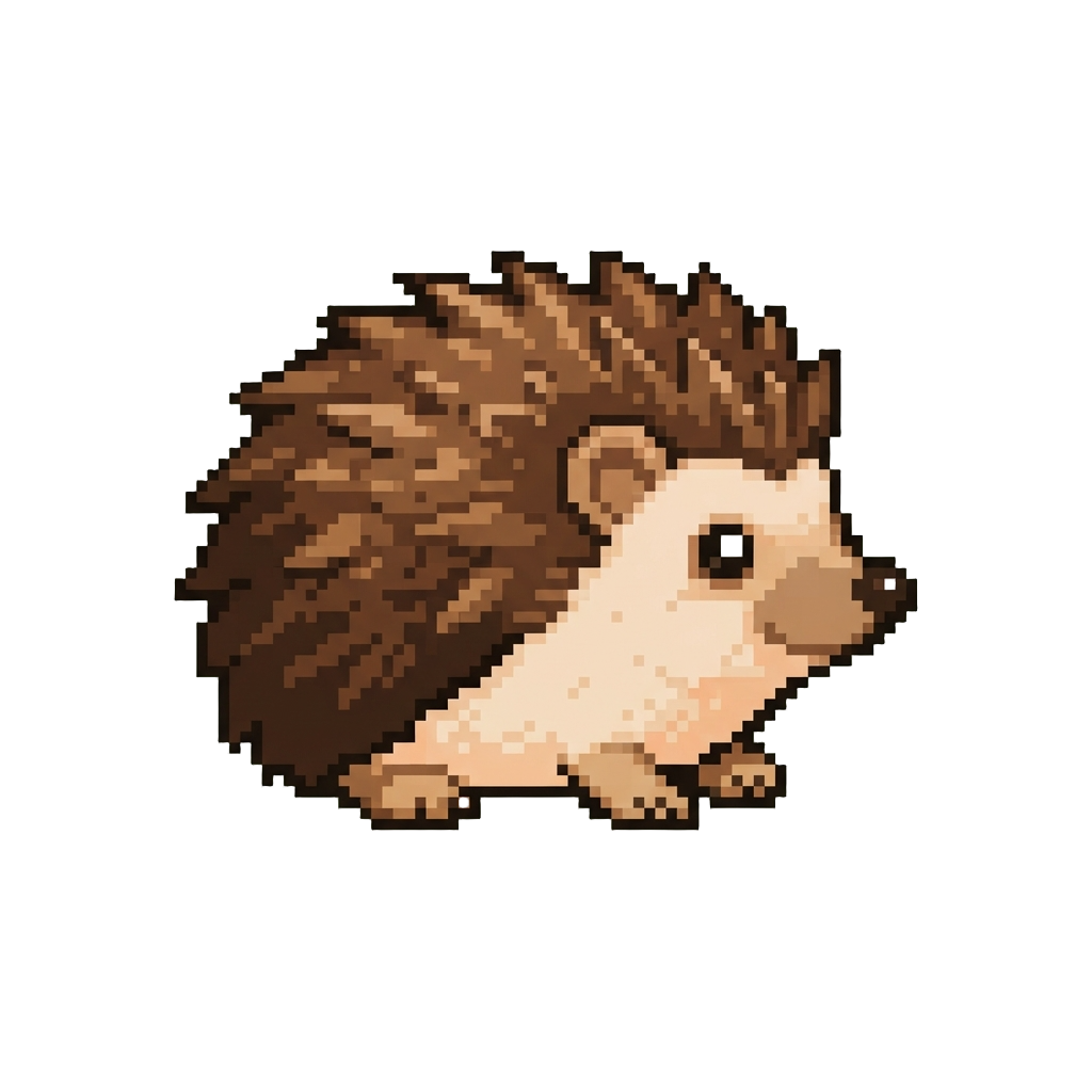 A Chubby Brown Hedgehog