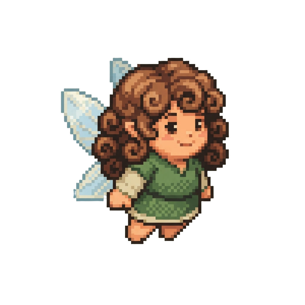A Warm Chestnut Curly Pixie