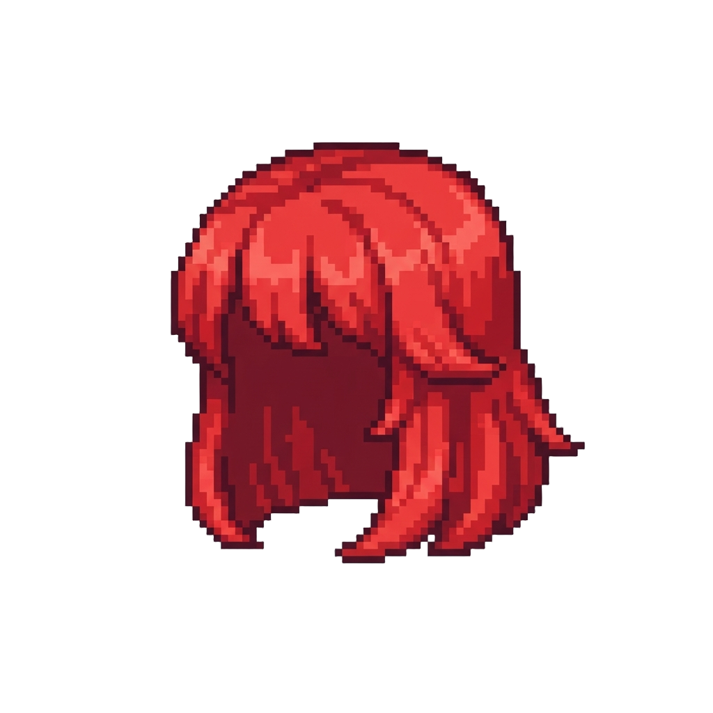 A Bright Red Shoulder-length Lob
