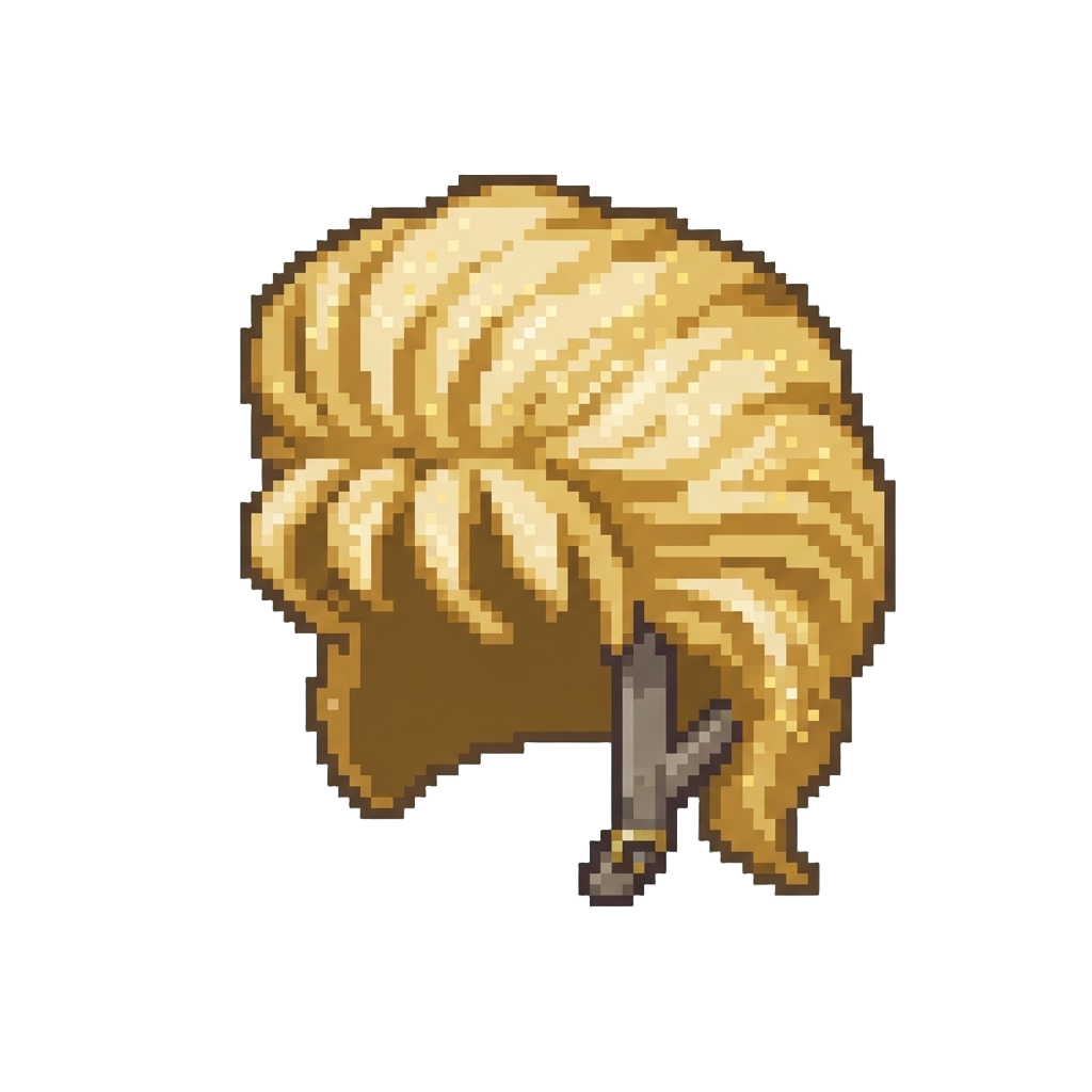A Massive Teased Blonde Hair Helmet with Glitter Spray