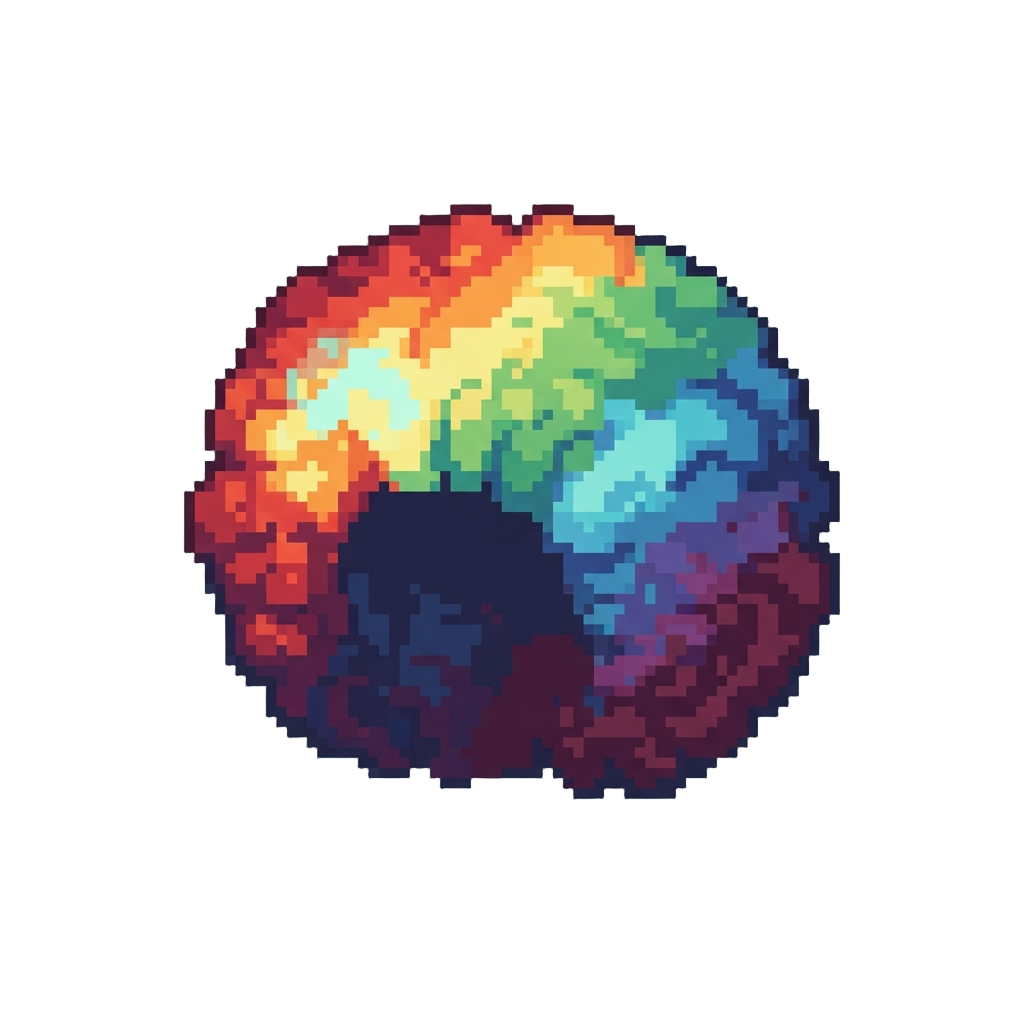 A Glowing Rainbow Afro Puff