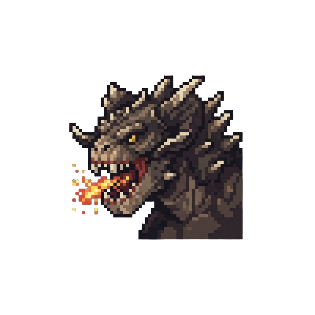 A Spike-covered Legendary Deathclaw Breathing Embers