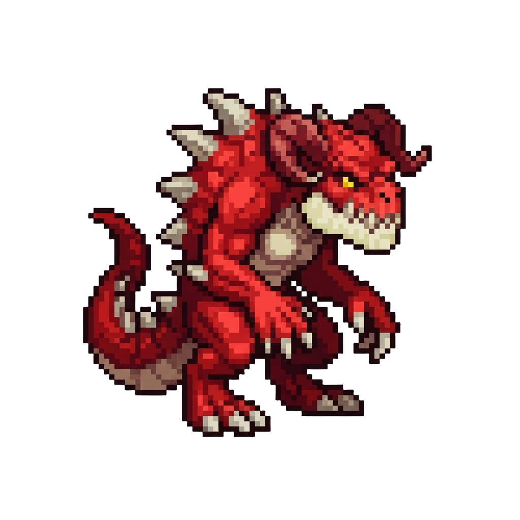A Colossal Alpha Deathclaw with Blood-red Scales