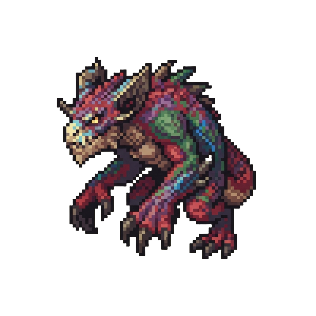 A Mutated Chameleon Deathclaw Shifting Colors Dramatically