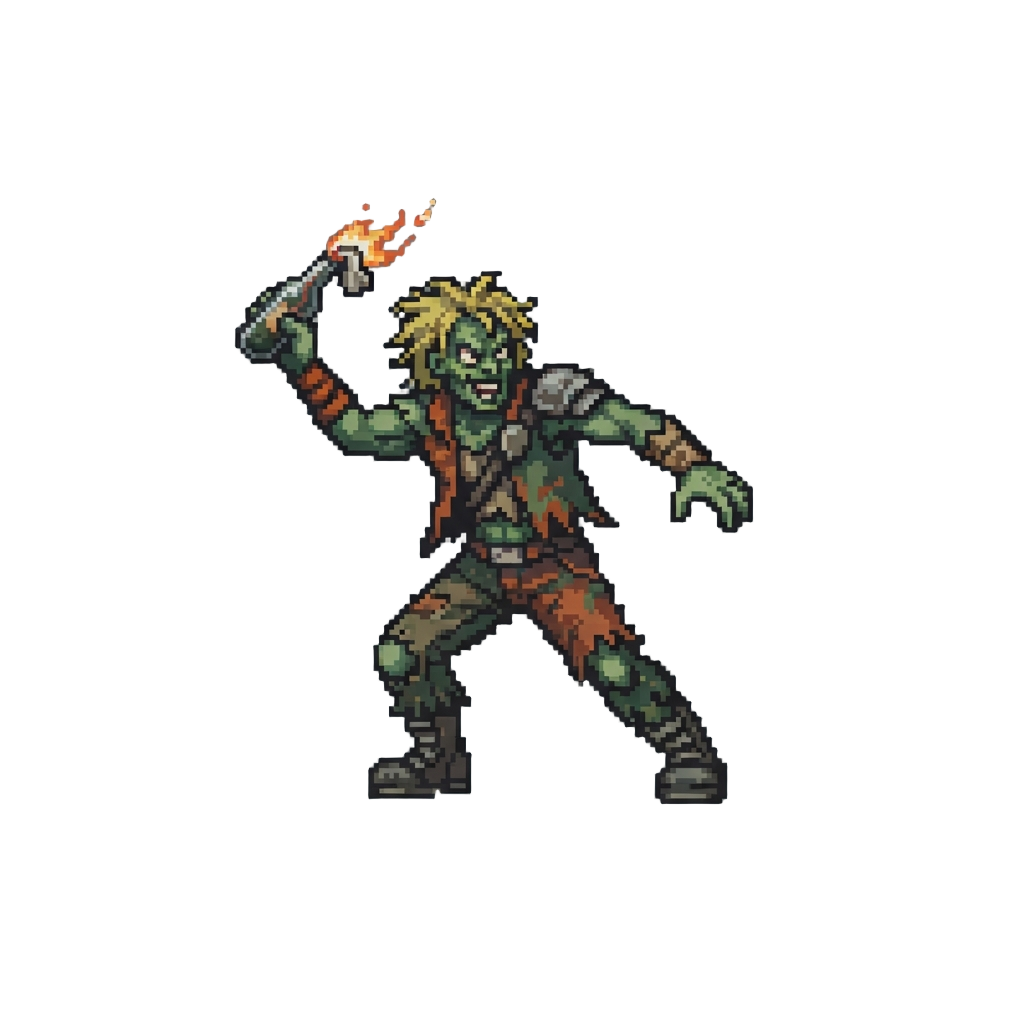A Crazed Mutant Skirmisher Hurling Explosive Molotovs