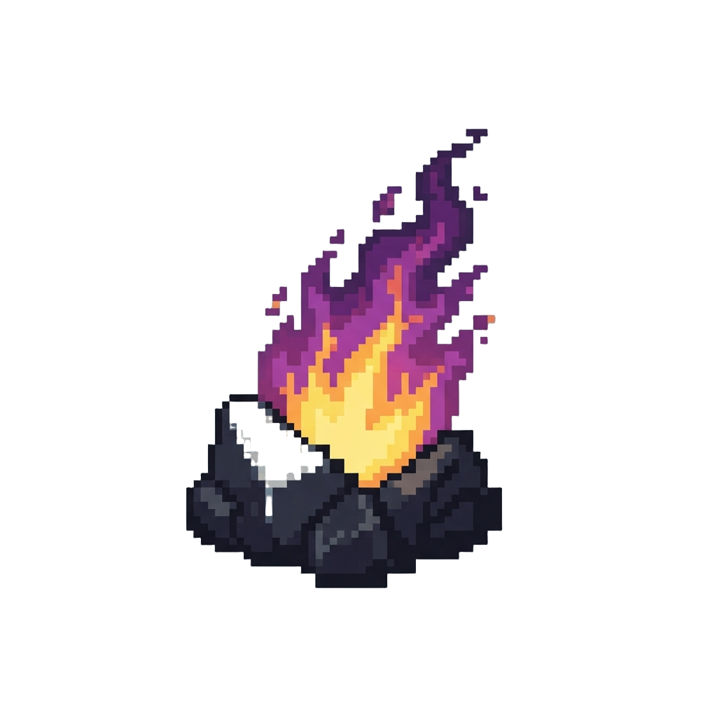 Crackling Shadow-flame Geyser