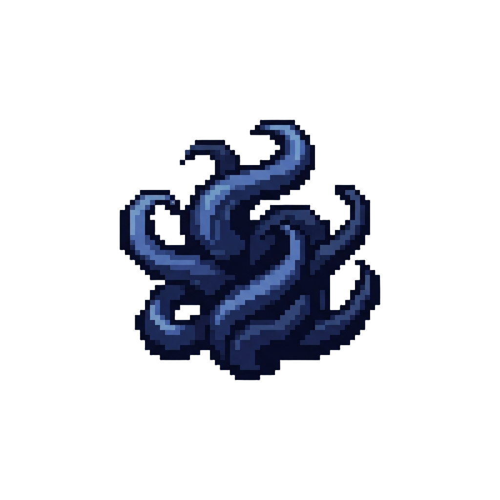 Deep Abyss Blue Shadowy Tendrils