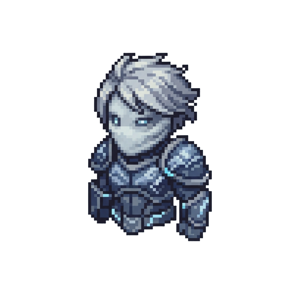 Cloud Storm Suit with Misty White Mask and Silver Hair