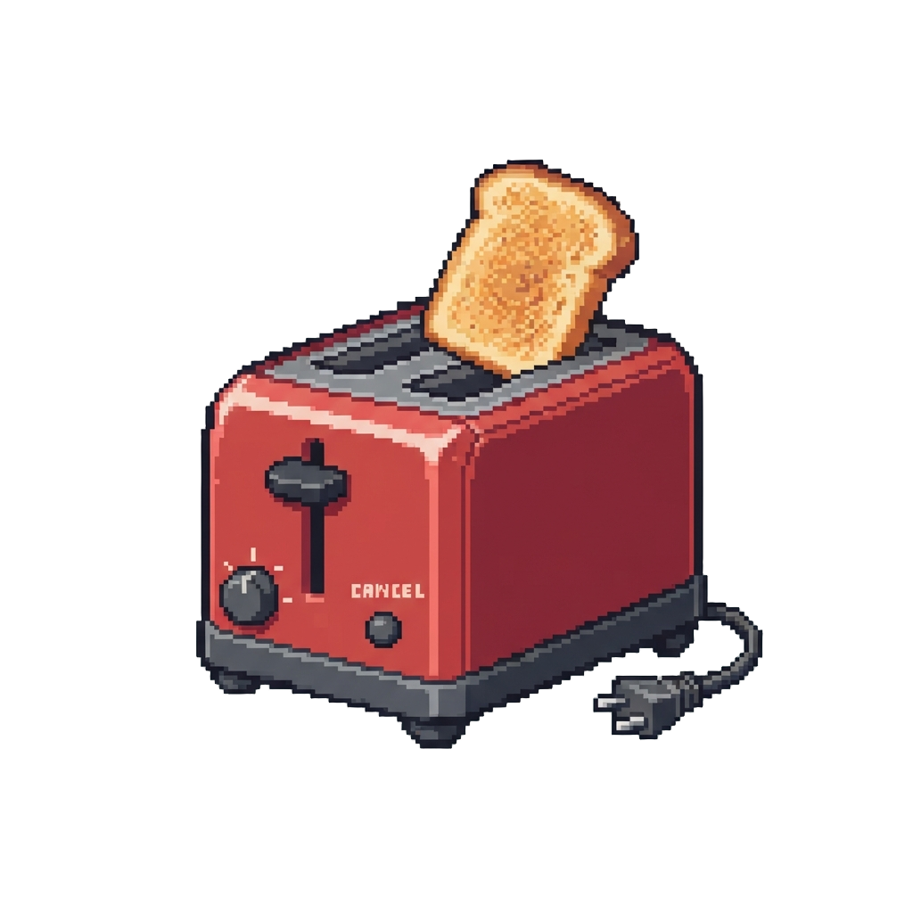 A Toaster with Toast Popping Out
