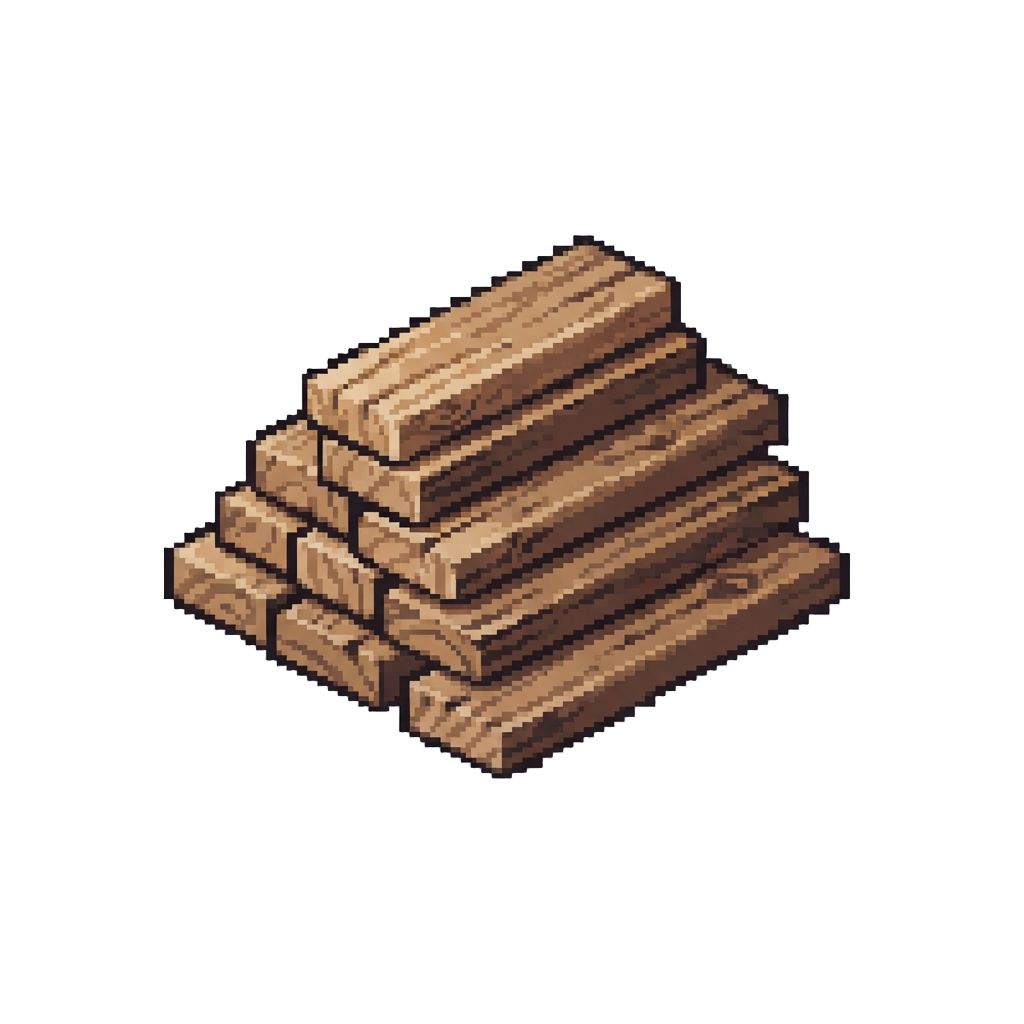 A Pile of Wooden Building Planks