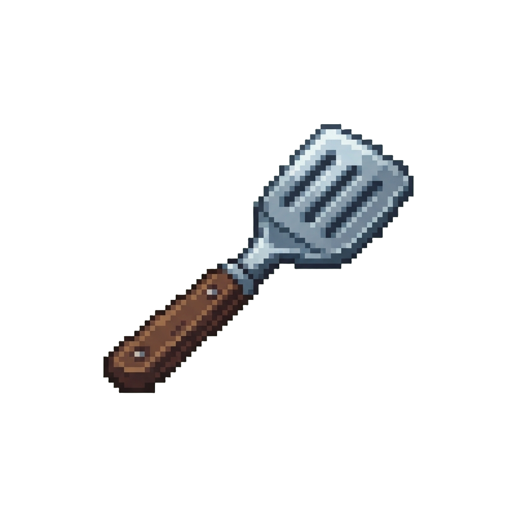A Shiny Metal Spatula