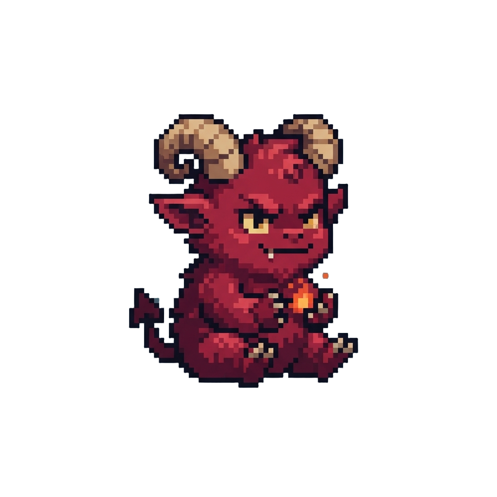 A Tiny Fuzzy Horned Imp