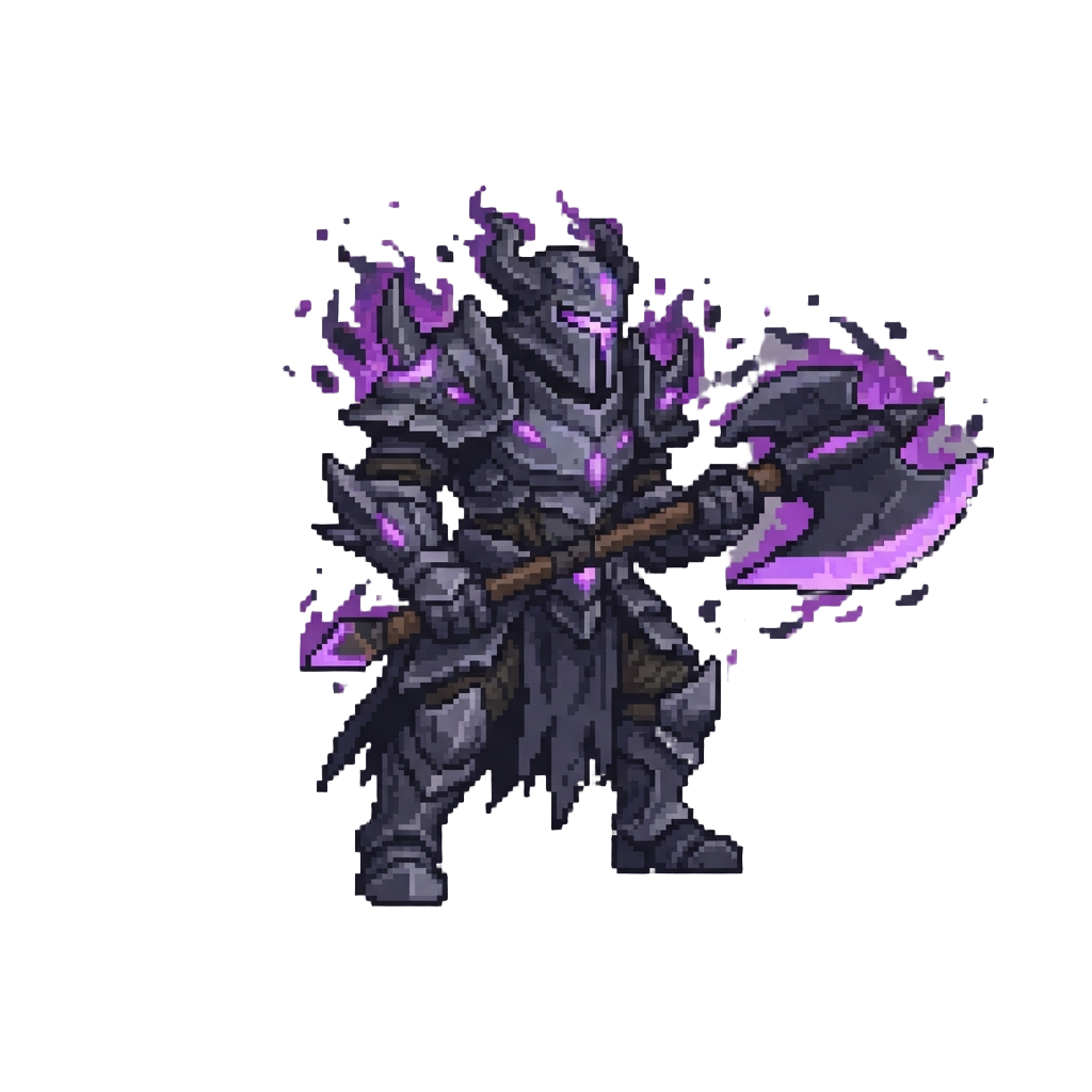 An Armored Void Berserker Radiating Dark Energy