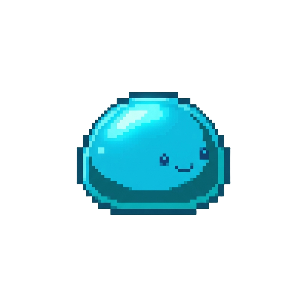 A Tiny Neon-glowing Slime Creature