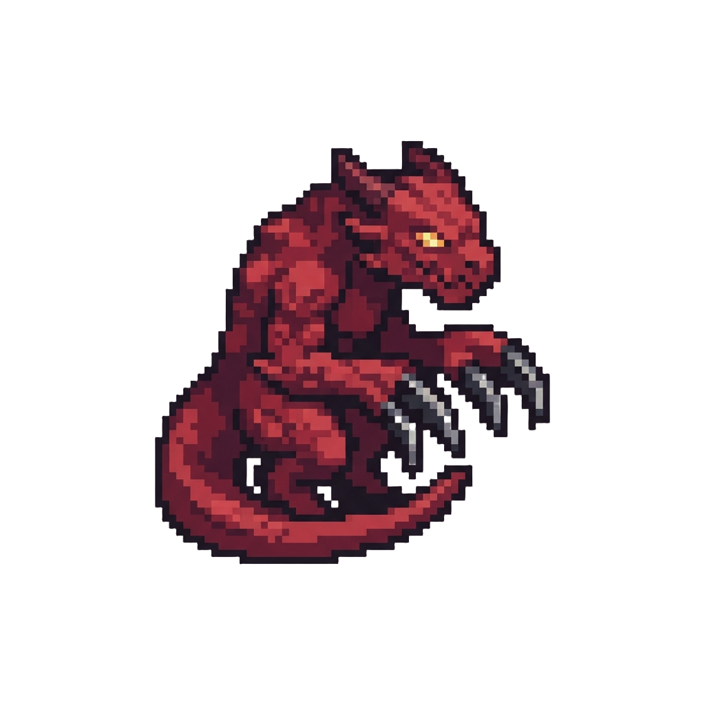 A Crimson Blood-demon with Sharp Obsidian Talons