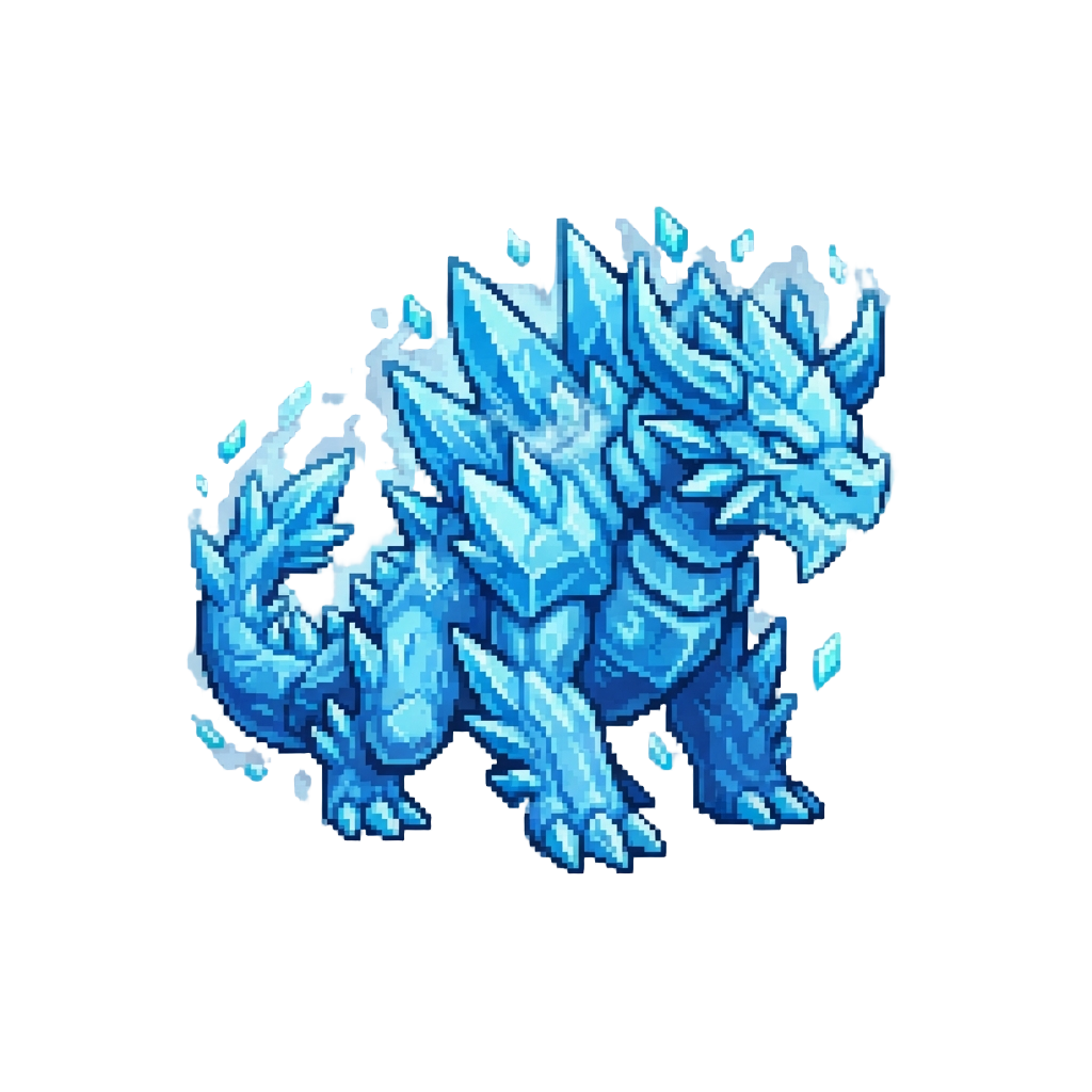 A Frozen Ice-behemoth Radiating Sub-zero Frost