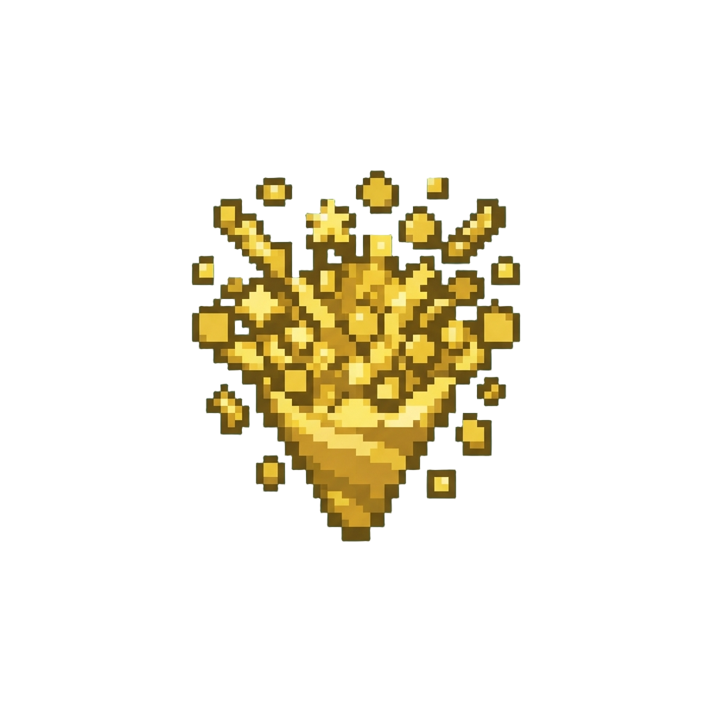 Glittering Golden Confetti Blast