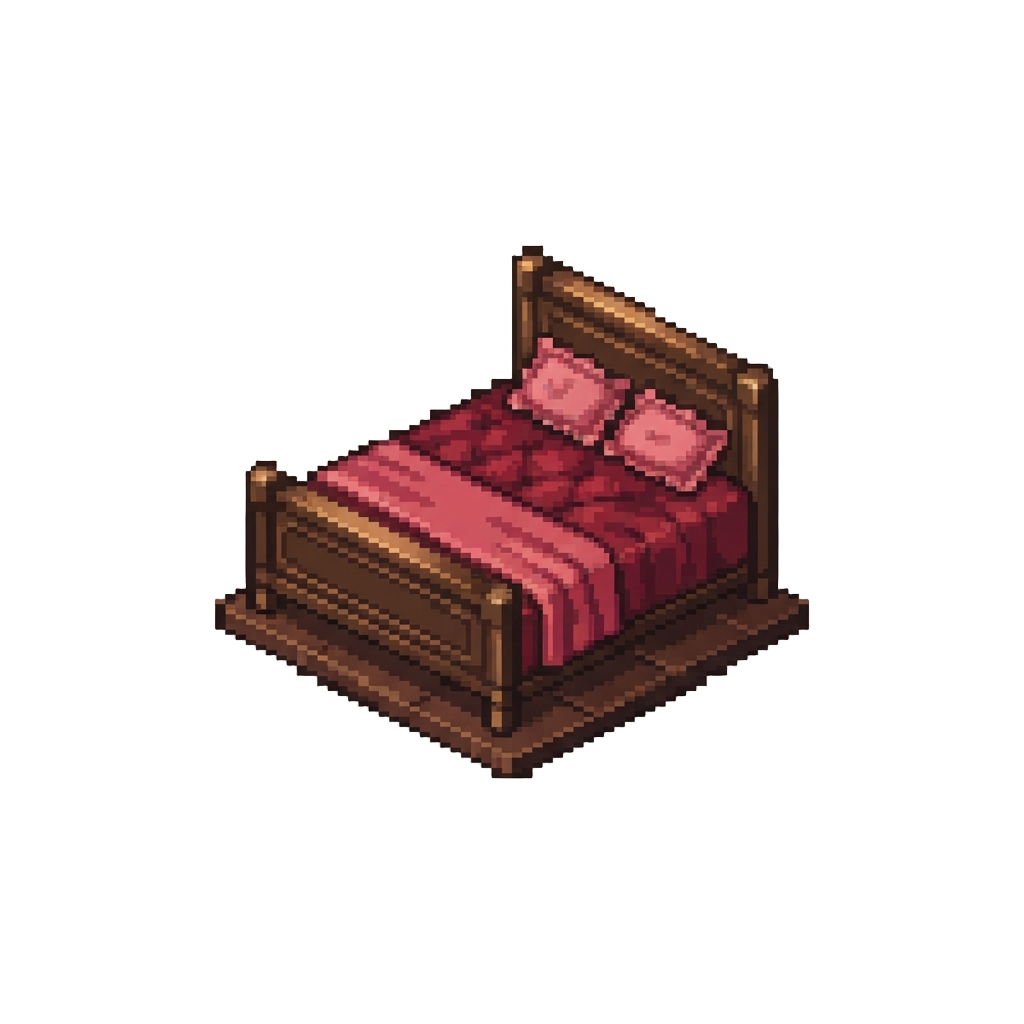 A Crimson Velvet Bedroom