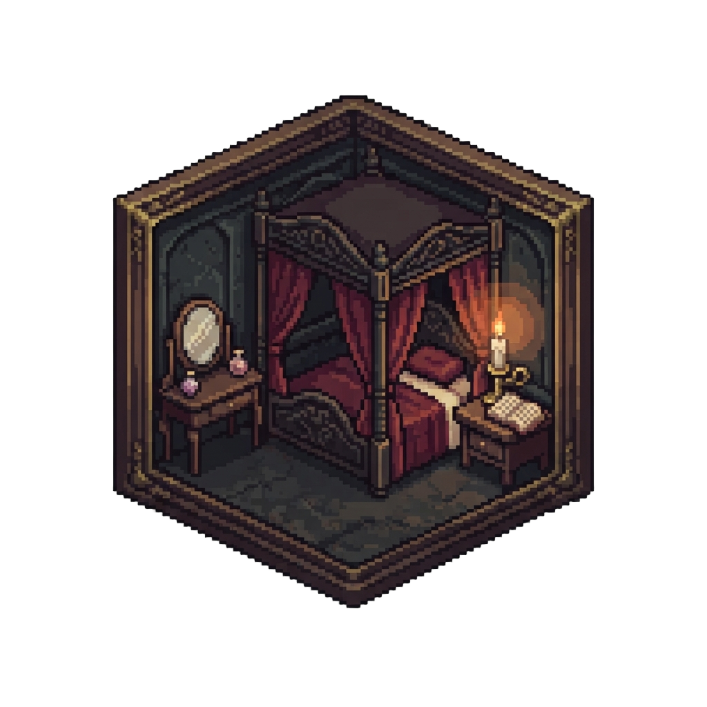 A Gothic Candlelit Boudoir