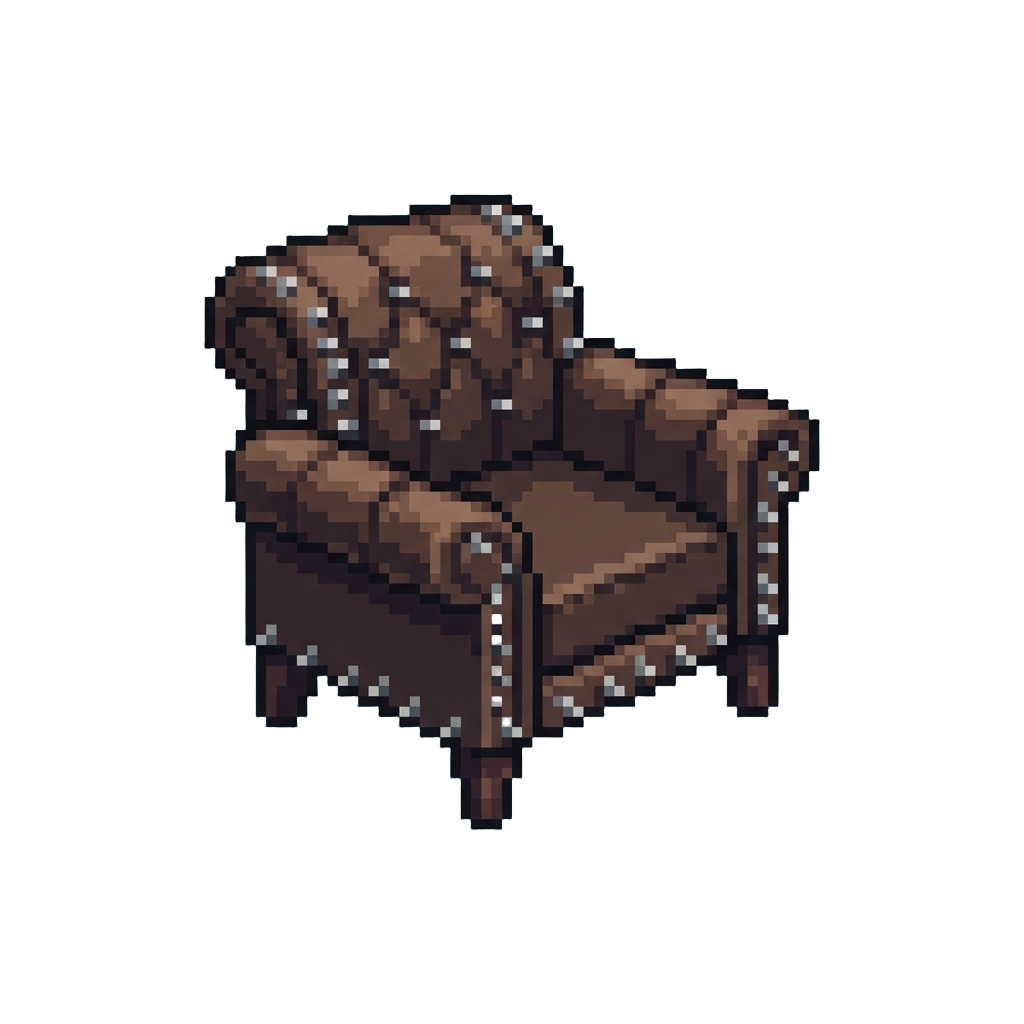 A Plush Spiked-leather Lounge