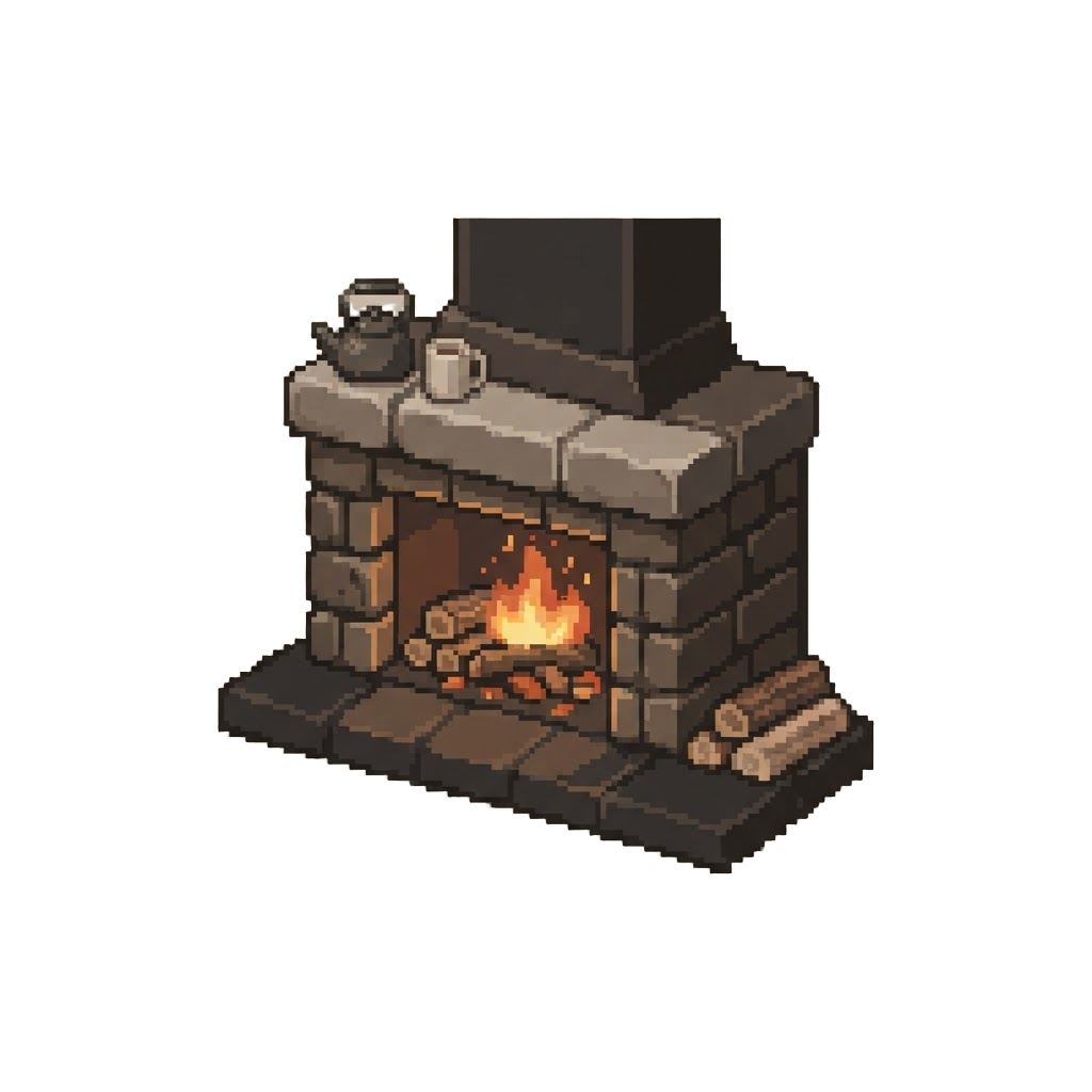 A Tavern Fireplace Hearth