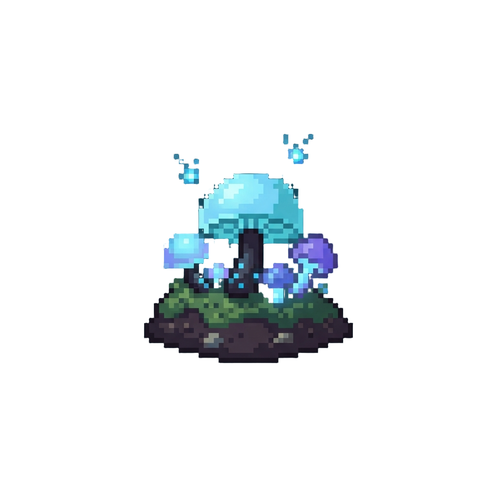 A Serene Bio-luminescent Mushroom Forest with Gentle Floating Creatures