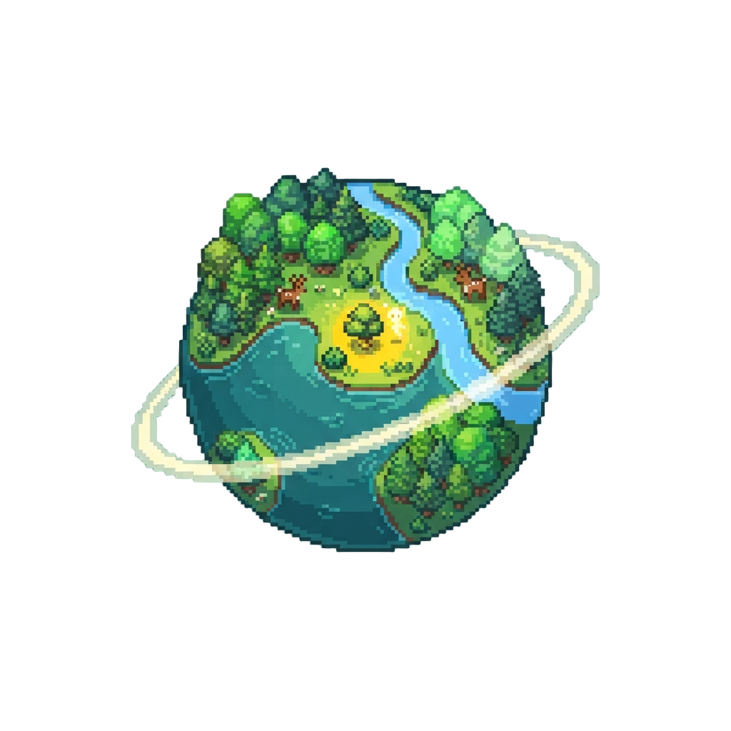 An Eternal Spring Forest Planet with Friendly Woodland Guardians