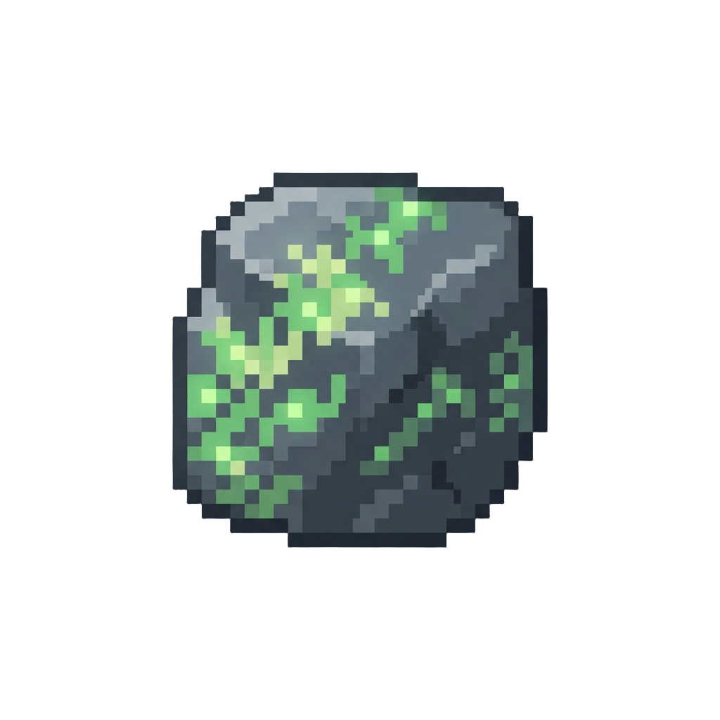 A Calm Subterranean Cavern with Gently Glowing Lichen