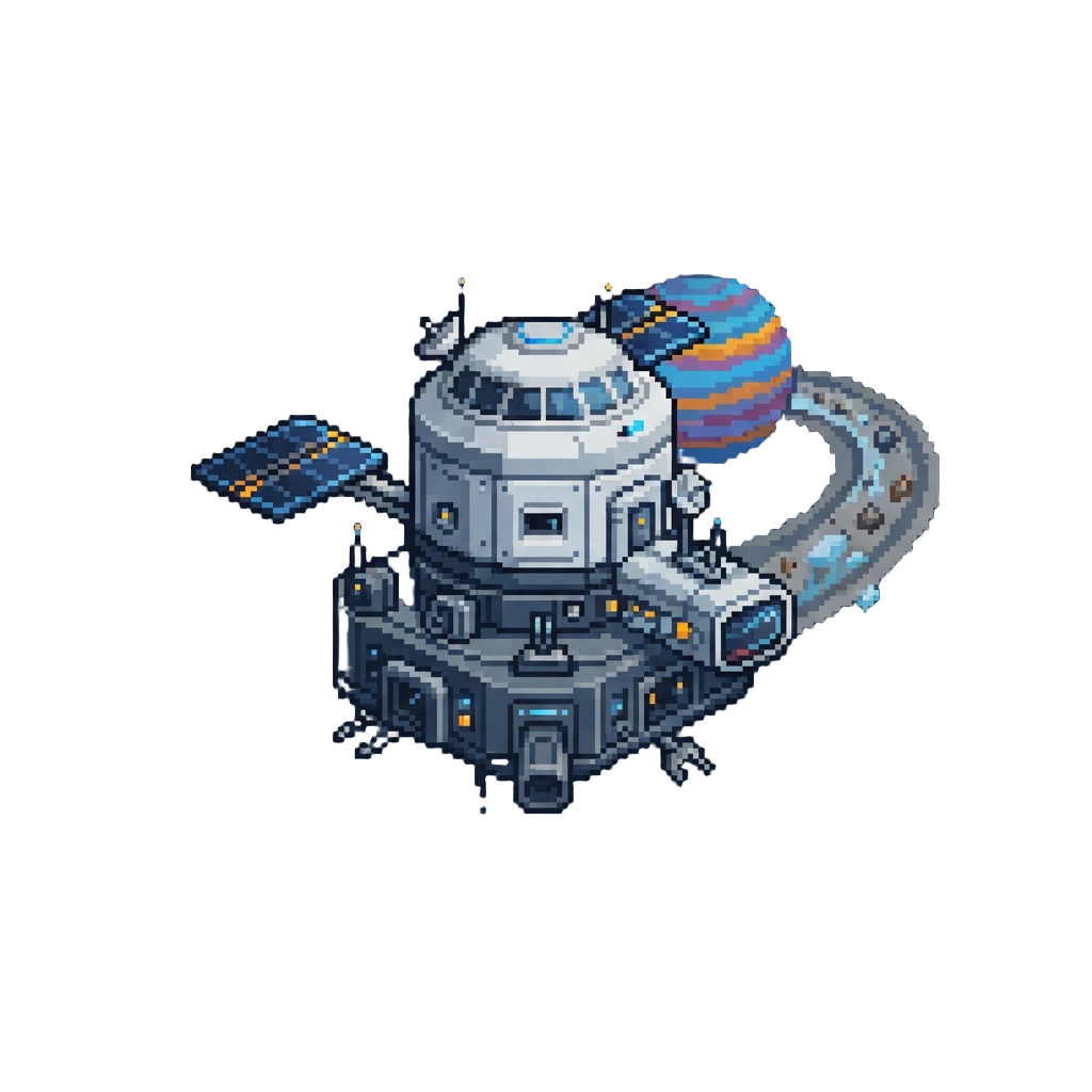 A Peaceful Planetary Ring Outpost with Stunning Cosmic Views
