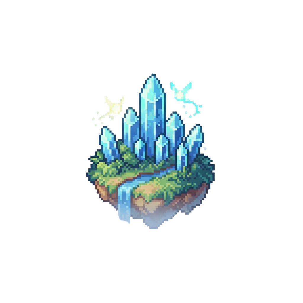 A Paradise World with Floating Crystal Spires and Benevolent Glowing Ethereal Beings