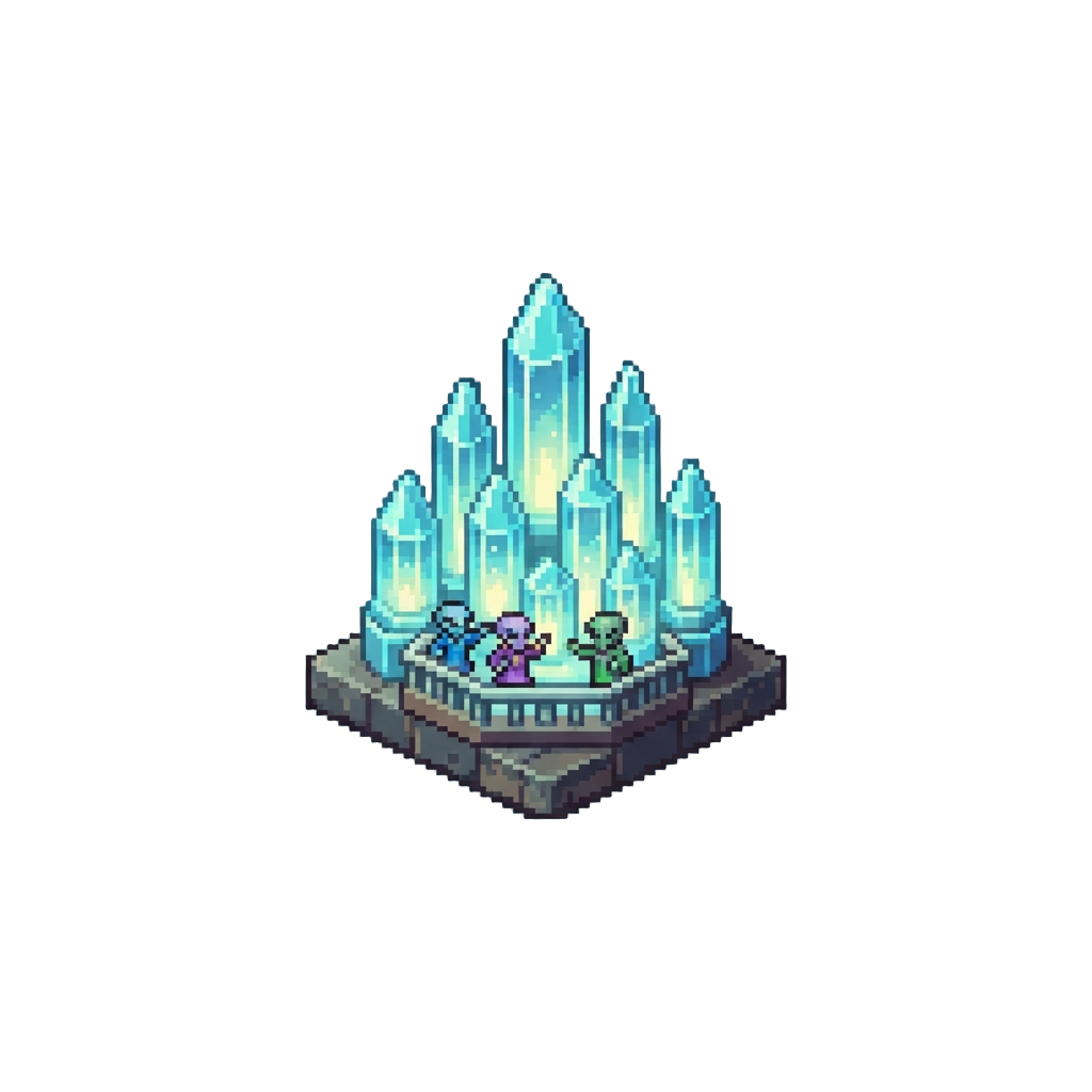 A Glowing Glass-spire City with Welcoming Alien Scholars