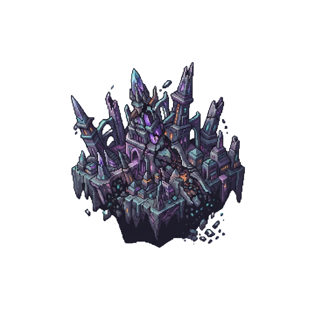 A Chaotic Crumbling Alien City Undergoing a Massive Earthquake