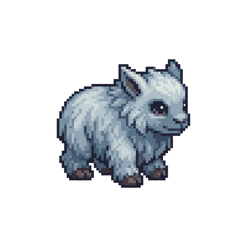A Frozen Tundra Under Aurora Skies with Furry Woolly Alien Creatures