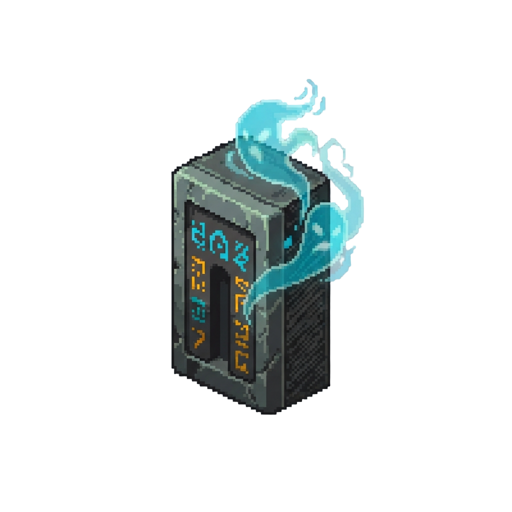 A Haunted Ancient Tomb World with Rising Spectral Alien Specters