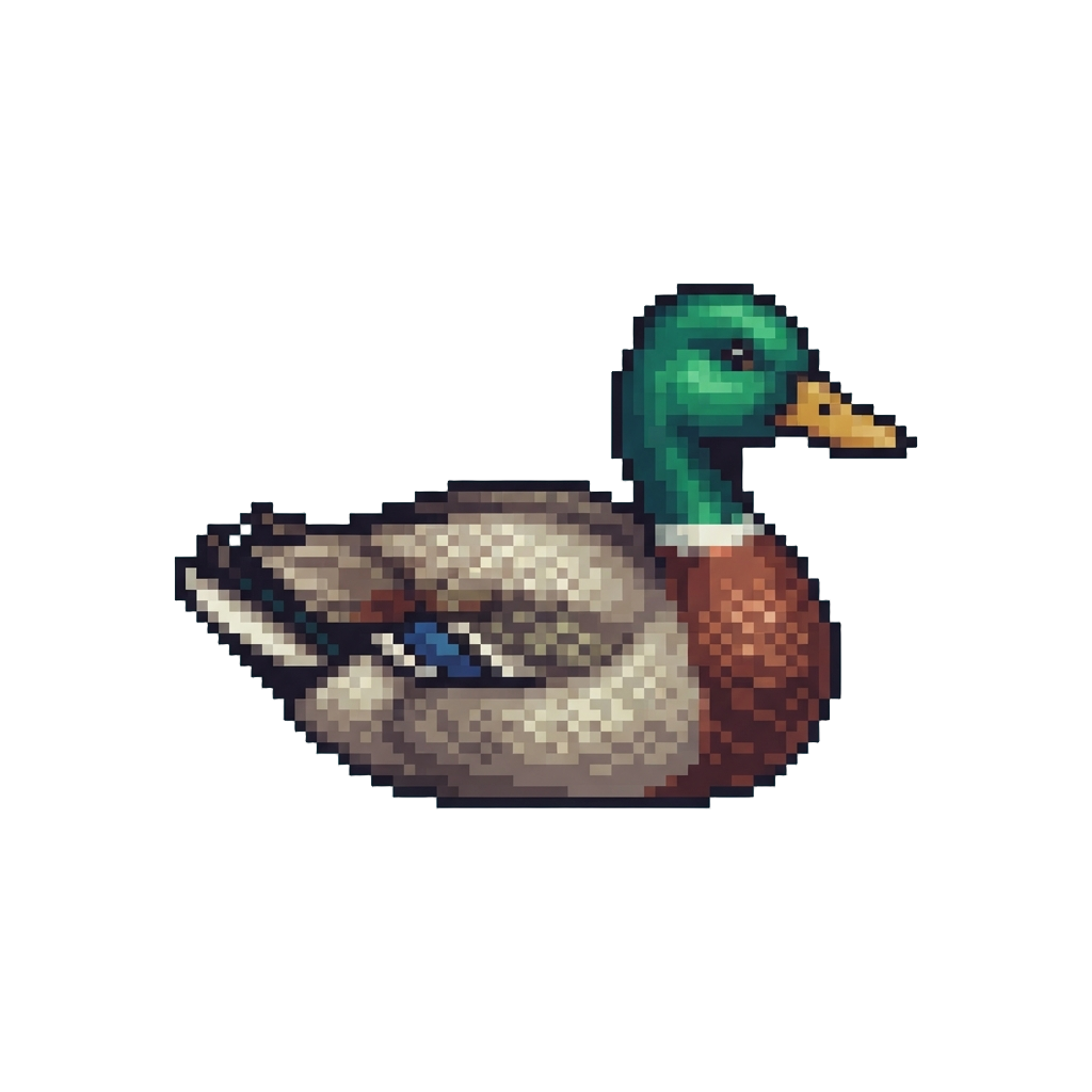 A Mallard-colored Sea-duck with Tiny Shimmering Scales