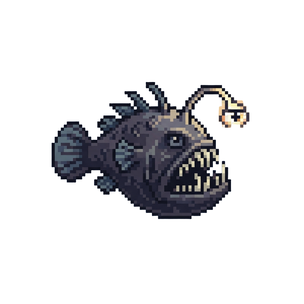 A Deep-sea Anglerfish with a Giant Blinking Eye on Its Lure