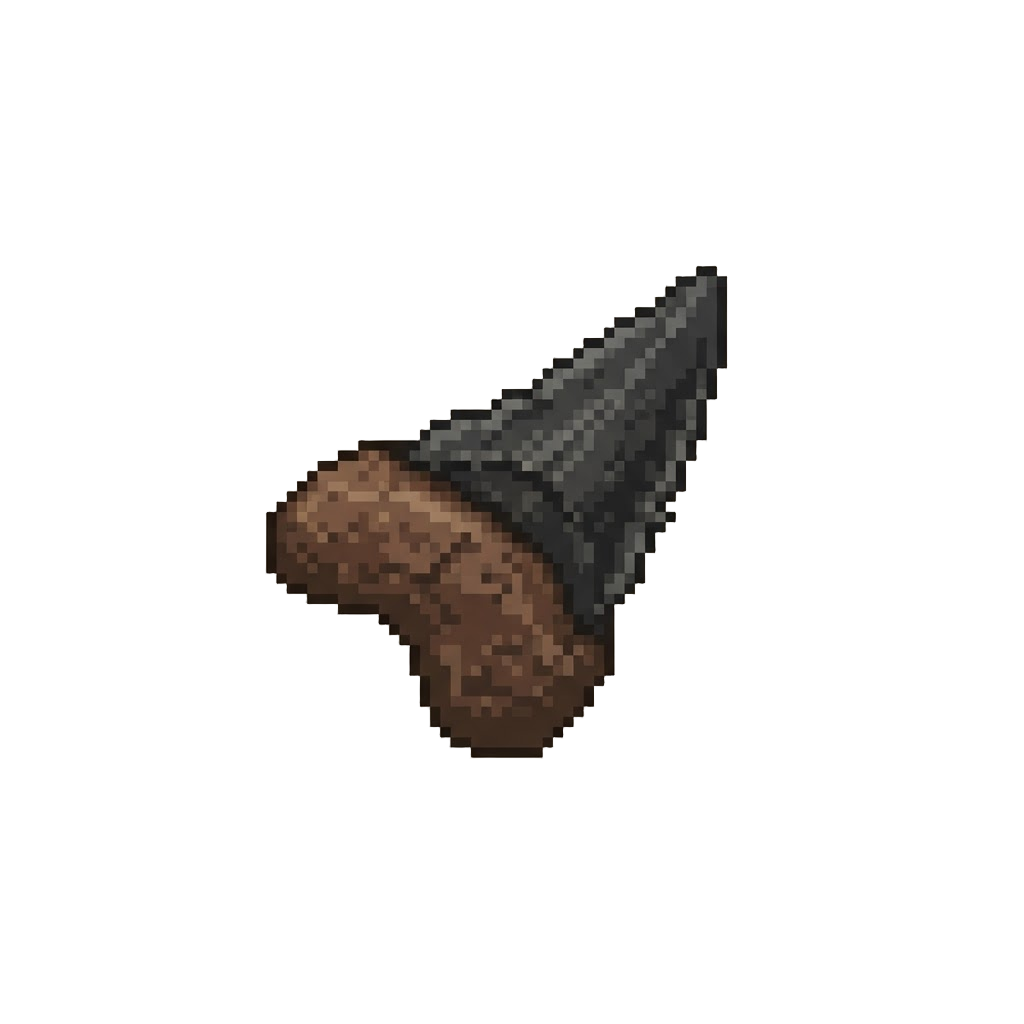 A Tiny Fossilized Megalodon Tooth
