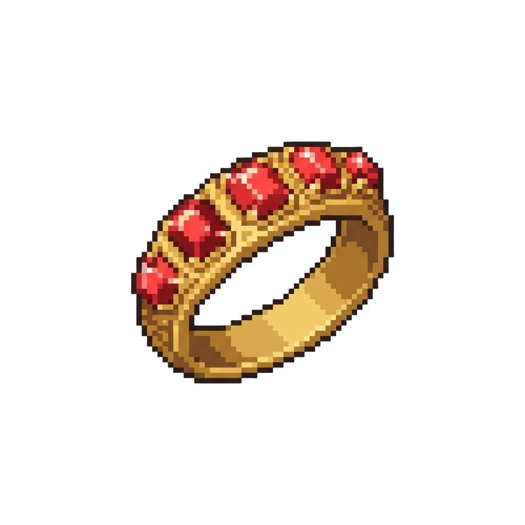 A Ruby-encrusted Golden Bangle