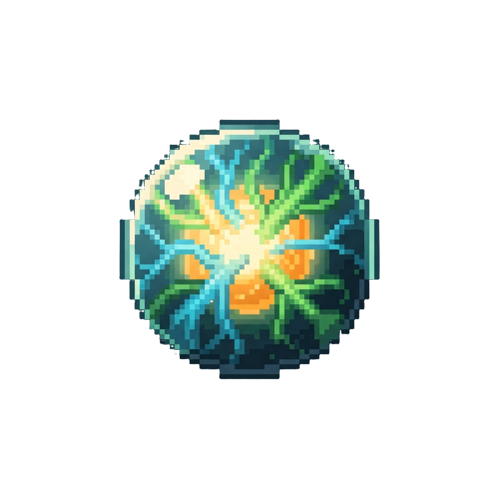 A Glowing Bio-luminescent Tendril Orb