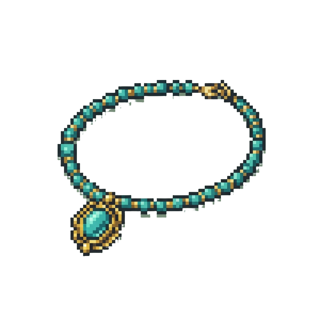 A Beaded Turquoise and Gold Choker