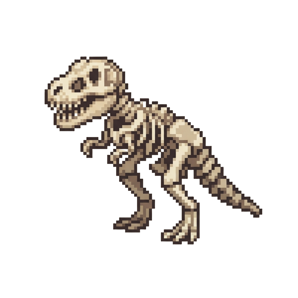 A Miniature T-rex Skeleton