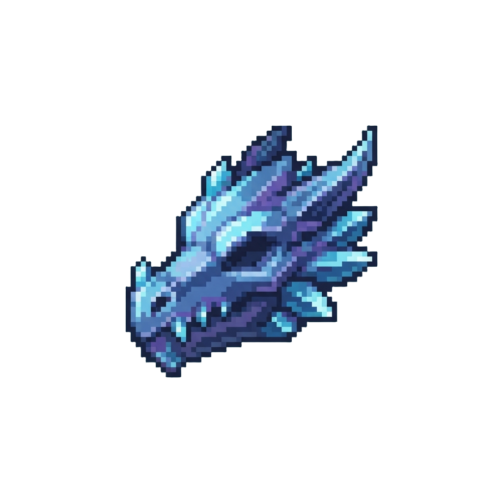 A Crystalline Dragon Skull Artifact