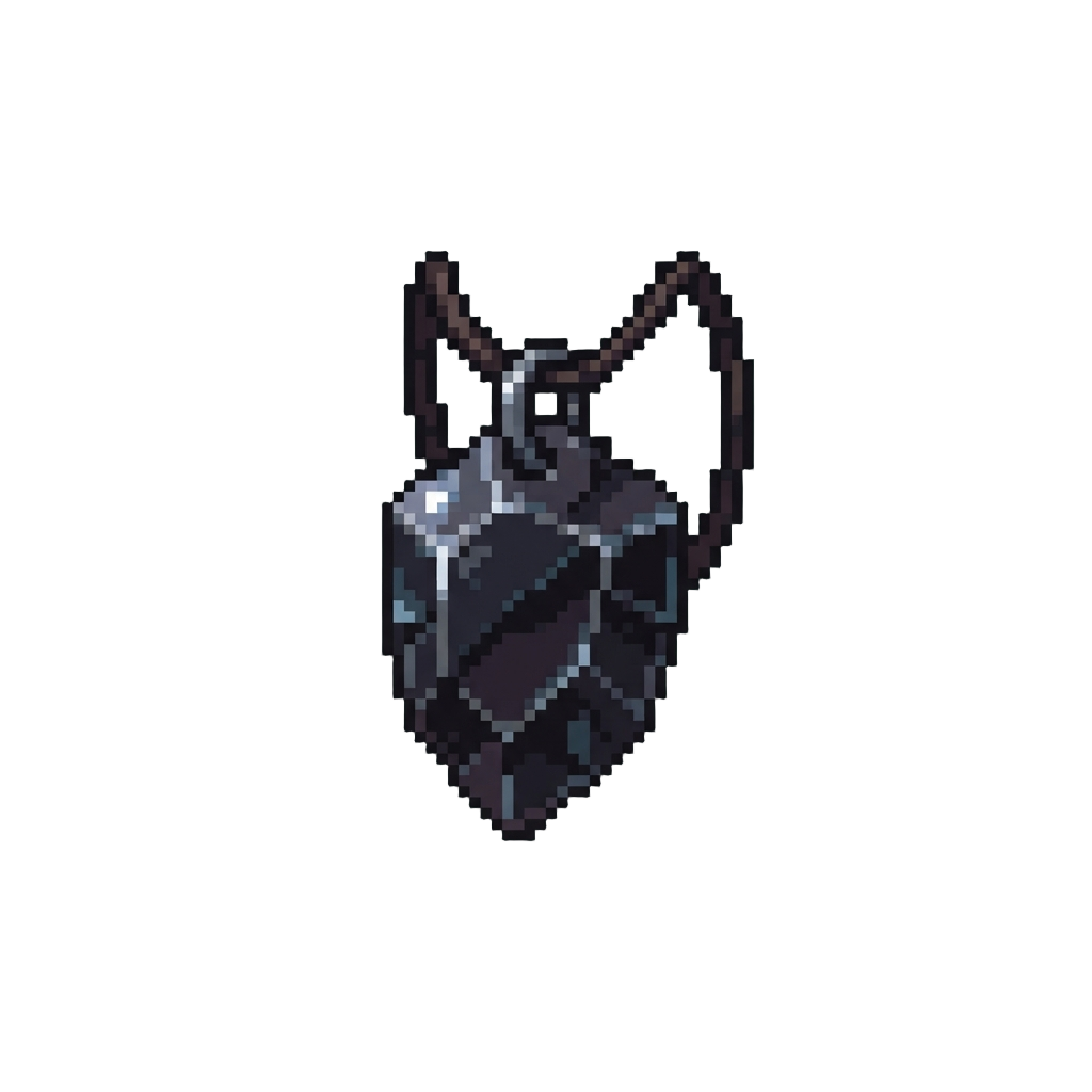 A Glittering Obsidian Talisman