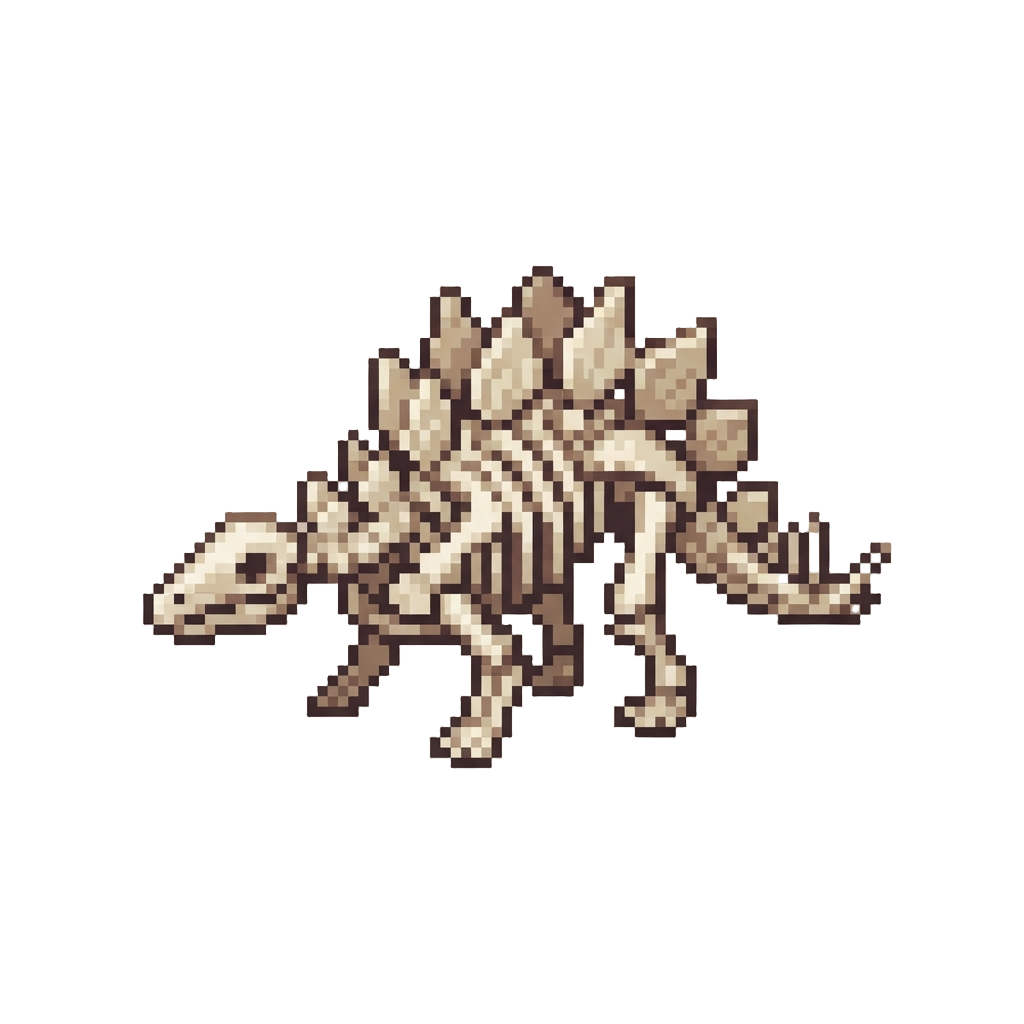 A Miniature Stegosaurus Skeleton