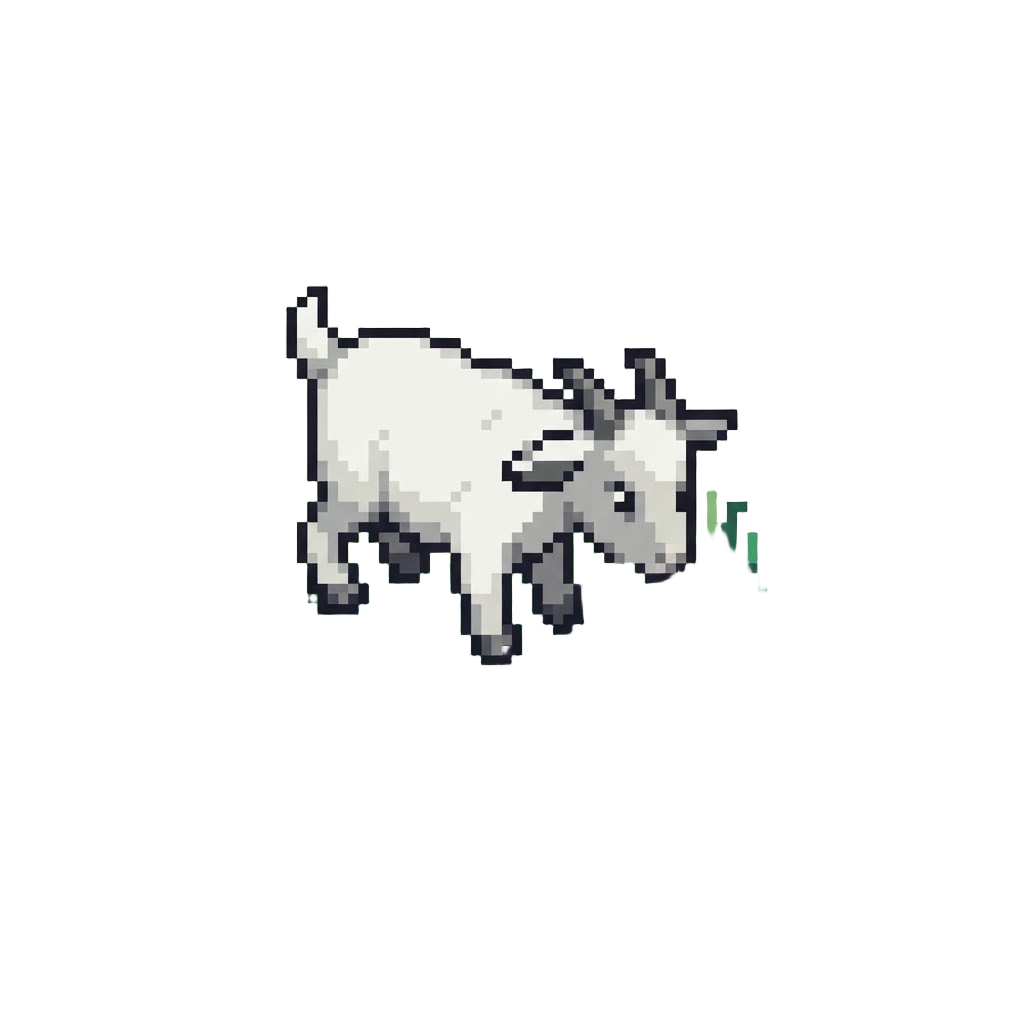 A Goat Eating the Entire Lawn Like an Automated Vacuum Cleaner