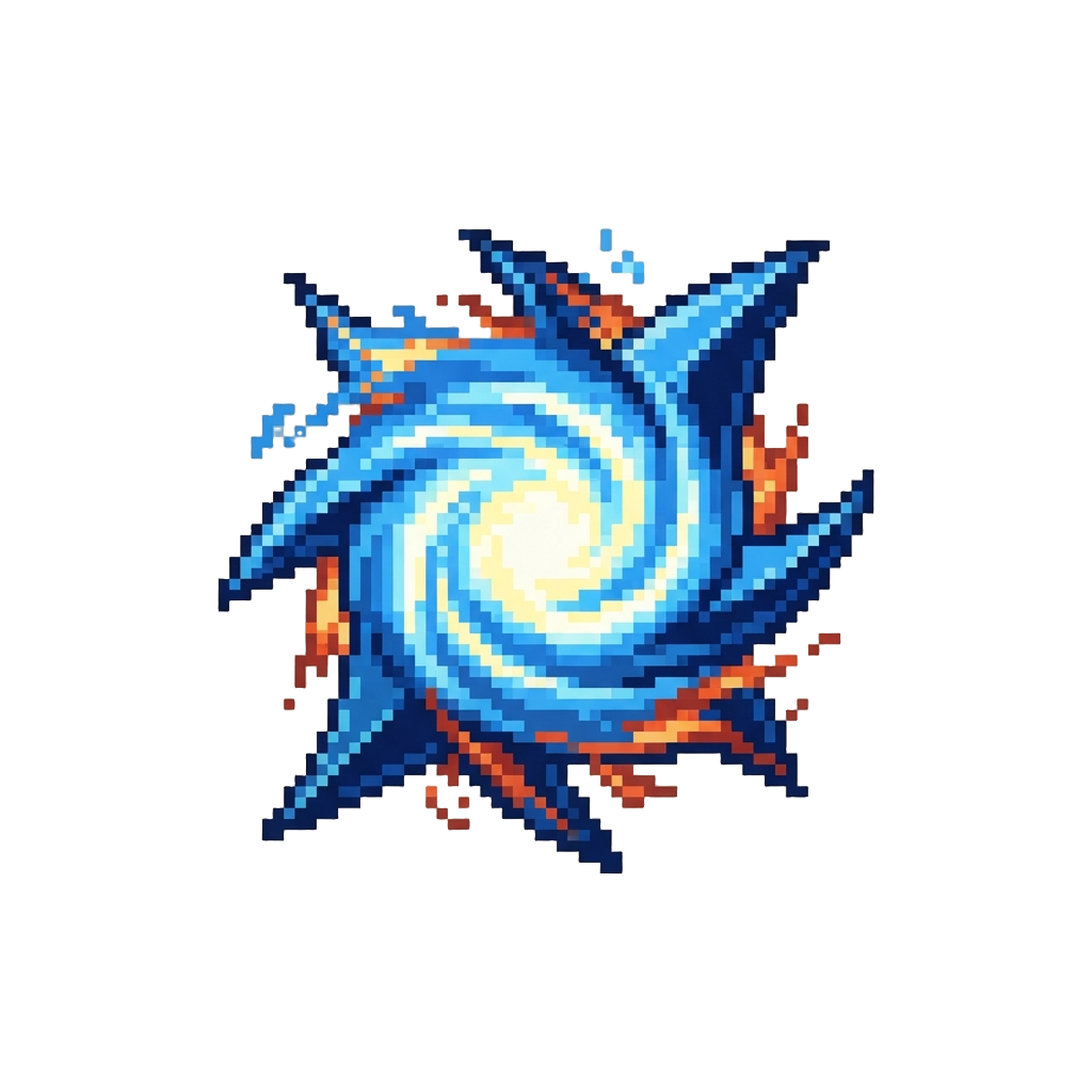 A Blinding Rasen-shuriken Flame Vortex