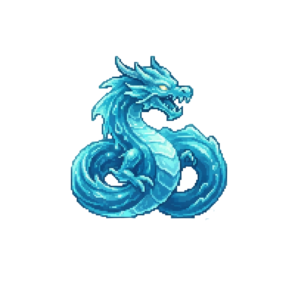 A Giant Glowing Susanoo Water Dragon